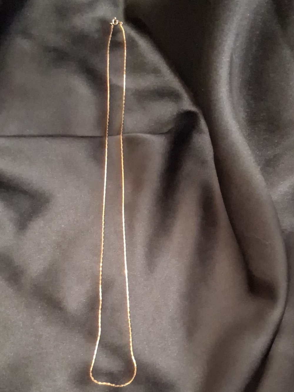 Vintage Delicate Gold Tone Snake Chain Necklace - Minimalist - 28"
